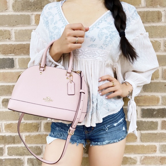 SALE‼️‼️ Coach small dome satchel crossbody pink - Picture 2 of 5